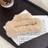 Pinza de Garra de Peluche para Mujer, Pinza Grande para el Cabello de Otoño e Invierno con un Toque de Lujo, Pinza de Tiburón Ins para Cabello Grueso, Pasador para Moño, Accesorio para el Cabello