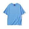 2022 novo 200g algodão queda ombro pescoço redondo T-shirt solto cor sólida manga curta em estoque atacado estilo coreano T-shirt