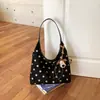 Bolso tote de lunares estilo coreano nuevo 2026, gran capacidad, moda retro, estilo relajado, casual, chic y adecuado para ir al trabajo