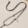 Cordón Colgante Tejido a Mano de Alta Calidad Cordón para Collar de Cuerda de Cuero Hecho a Mano Antiroturas Resistente a la Decoloración Versátil Sensación de Alta Gama Ajustable