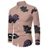 Nueva camisa de hombre europea y americana con estampado de Halloween, de Amazon, eBay y AliExpress, camisa informal personalizada de moda.