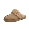 Zapatillas de Estrella de Pelo Rizado con Suela Gruesa para Mujer del Pueblo de Sangpo 2026 Zapatillas Cómodas de Punta Cerrada Zapatos Casuales Perezosos Zapatos Deslizantes de Moda Cómodos