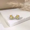 Brincos de Pedra de Cristal Natural Prata S925 Inlaid Granate Topázio Luxo Acessível Nicho Versátil Brincos Fabricante Atacado