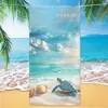 Comercio exterior transfronterizo en stock nueva toalla de playa de microfibra de tortuga generación jit secado rápido del cabello toalla de baño absorbente tela de rizo