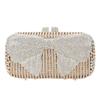 Jiaxili [Diamante] Indústria Pesada Socialite Luxo Clutch Diamante Cheia de Strass Bolsa de Noite Cerimônia Nupcial