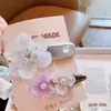 HD6143A05 Pasador de pelo de flor de malla tipo hada mariposa perla pinza de cocodrilo pinza lateral accesorio Hanfu para mujeres