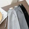Calça casual grossa estilo coreano para meninas, calça de moletom larga com bolsos da moda, calça infantil
