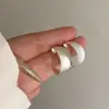 Aretes de Aro Estilo Francés, Aretes de Aro Sencillos, Nuevo Diseño de Nicho de Moda, Temperamento Único, Aretes de Aguja de Plata para Mujer, Hace que la Cara Parezca Más Pequeña
