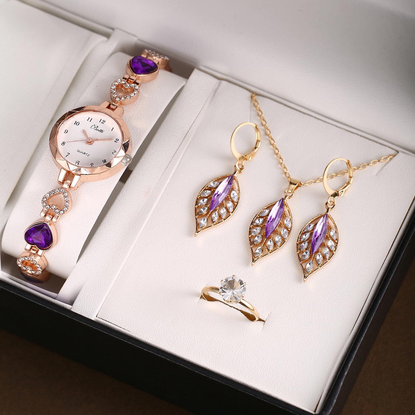 4件套紫色叶子首饰套装(紫色手表光板皮) (3).JPG