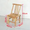 Cadeira de Bambu Antiga com Encosto, Banqueta Pequena de Bambu para Dançar, Mesa de Bambu e Rattan Trançada à Mão, Conjunto de Mesa e Cadeiras de Bambu para Exterior para Uso Comercial