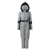 Traje de Esquí de una Pieza de Moda Invernal al Aire Libre Transfronterizo Europeo y Americano para Mujer Traje de Esquí Deportivo Traje de Esquí con Cremallera y Capucha