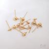 Aretes de Bola Colgante Rellenos de Oro de 14K que Conservan el Color Aretes de Frijol de Aguja Aretes de Cuentas Redondas Aretes DIY Hechos a Mano Materiales para Accesorios de Aretes