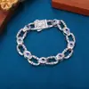 2025 Nuevo Pulsera de Flor y Enredadera Ojo del Diablo Versión Ancha para Hombre Pulsera Personalizada de Moda Accesorios para la Mano de Moda Europea y Americana