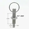 Pestaña de extracción Pasador de índice Diámetro del pasador Rosca Perilla émbolo Tipo mini autoblocante Resorte de retorno Pasador de posicionamiento Herrajes de fijación