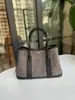 2026 Bolsa de Jardim em Caxemira e Couro Togo, Bolsa Feminina de Couro Genuíno, Nova Bolsa Tote de Mão Retro Europeia e Americana para Mulheres