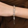 Pulseira Elegante Retro Francesa de Pérolas de Água Doce com Contas Artesanais para Moda Feminina Titânio Banho de Ouro Personalizado Joia de Mão