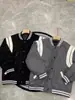 Jaqueta de Uniforme de Baseball Patchwork Retrô com Design Novo para Primavera e Outono com Pedras Strass Gipsofila Jaqueta Brilhante para Homens e Mulheres