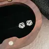 Pendientes de Flor de Rosa de Plata Pura S999 Chiheng para Mujer, Frescos y Exquisitos, Pendientes Simples para Estudiantes, Versión Coreana para Perforación de Oreja