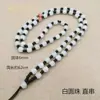 Cordón para colgante de collar de cuentas de vidrio al por mayor con cuentas redondas esmeriladas, piedra blanca, ágata de imitación marrón, colgante de jade y cordón para colgar dorado