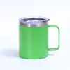 Nova caneca de aço inoxidável de 12oz caneca de café criativa de camada dupla com alça para uso doméstico, comercial e de escritório copo a vácuo