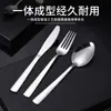 Venta Directa de Fábrica Cubiertos de Acero Inoxidable con Mango Cuadrado Restaurante Occidental Cuchillo para Bistec Cuchillo de Mesa Grueso Tenedor Cuchara Juego de Cubiertos Venta al por Mayor