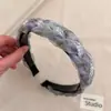 Diadema Trenzada de Malla Super Hada Sensación de Alta Gama Diadema Trenzada Pequeña con Cuentas Florales Pinza para el Cabello Superior de Calavera Presionando el Cabello Adorno para el Cabello