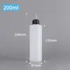 Garrafa Plástica Gel Transparente com Bico Pontiagudo 200ml300ml500ml Garrafa Squeeze Plástica PE para Dispensar Líquido