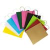 Bolsa de embalaje de papel kraft blanco para llevar a mano con sensación de alta gama, bolsa de mano para tienda de ropa de regalo, bolsa de papel de embalaje para regalo de té