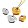 2 Piezas de Colgantes de Corazón de Acero Inoxidable 304, Estilo Moderno y Sencillo, Materiales para Accesorios de Collar DIY que Conservan el Color