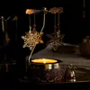 Taza de Vela Aromaterapia con Aceite Esencial de Hierro Forjado 7.5cm Linterna Giratoria Vela de Incienso sin Humo Regalo Souvenir