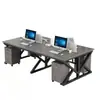 Mesa de funcionário, mesa de escritório moderna e simples, mesa de computador para funcionários para 2/4/6 pessoas, cubículo de estação de trabalho dupla para escritório
