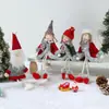Nueva Decoración de Árbol de Navidad Colgante Pequeño Bufanda Ángel Muñeca Estilo Niña de Piernas Largas Colgante Suministros de Decoración Navideña