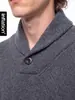 Suéter Jiezhan Masculino Estilo Old Money Gola Mandarim, Tricô de Lã Novo 26º Outono/Inverno, Blusa Casual para Homens e Mulheres