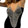 Cadena Corporal de Diamantes Calientes Nueva Europea y Americana Verano Fiesta Bikini Multicapa Cadena de Pecho de Pedrería Accesorios Transfronterizos 06