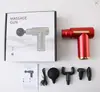 Masajeador Portátil Transfronterizo para Músculos del Cuello y la Cabeza Eléctrico Mini Pistola de Fascia Multicabezal Equipo Especial de Fitness para Hombres