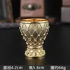 Copo de Metal com Padrão de Diamante Retrô, Taça Decorativa Dourada Cravejada com Diamantes, Ornamento para Aprimorar a Atmosfera do Balcão de Bar Ktv