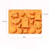 Molde de Silicona para Pastel de Halloween Molde para Hornear Galletas de Chocolate Forma de Murciélago Calabaza Araña Grado Alimenticio