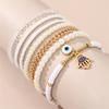 Pulsera Multicomponente Transfronteriza Europea y Americana BZ1942 Perla Hecha a Mano con Cuentas Moda Bohemia para Mujer Pulsera Corazón de Durazno