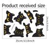 Novo halloween011 Cartoon Black Kitten Halloween Party Atmosphere Janela de vidro adesivo de parede decorativo