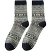 Calcetines Transfronterizos Calcetines para Hombre Estilo Étnico Retro Medias de Altura Media Calcetines Gruesos de Invierno Cálidos Calcetines de Moda Japonesa Ins