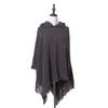 Comércio exterior outono e inverno Nova malha capa capa xale monocromático pullover Cabo suéter capuz xaile fabricantes