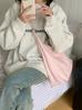 Bolso de gran capacidad nuevo simple rosa cuero suave tote bag bolso de hombro axila bolso mensajero para la escuela el trabajo