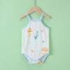 Macacão de Bebê de Verão Estilo Fino Macacão de Peça Única Regata Triangular para Bebê Roupa para Engatinhar em Ambiente Interno Fibra de Bambu Respirável