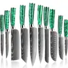 Amazon Transfronterizo Patrón Damasco Cuchillo de Chef Acero Inoxidable Juego de 10 Piezas Juego de Cuchillos Damasco