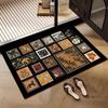 Alfombra de Piso para Baño Suave Tierra de Diatomeas Absorbente Felpudo para Puerta Baño Antideslizante Alfombra para Pies Estilo Antiguo Alfombra para Puerta de Inodoro Hogar