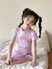 Traje de baño de dibujos animados para niñas Verano 2026 Nuevo traje de baño de dos piezas para niños mayores Moderno Lindo Traje de baño estampado