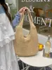 Nuevo Estilo Festivo Bolso Tejido de Paja Bolso de Hombro Nuevo Bolso Tote Gran Capacidad Casual de Mano Bolso Tejido Estilo Étnico