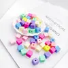 Acrílico de paso cuadrado color Macaron color claro para niños DIY cadena de móvil con cuentas material para accesorios de tocado 14MM