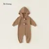 Modelo de Bem-Estar Roupas de Outono e Inverno Não Reembolsáveis para Meninas Bebês, Roupas Quentes para Recém-Nascidos, Macacão para Meninos