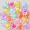 11x 12mm cor interna contas de amor transparente acrílico pêssego coração contas DIY jóias contas pulseira colar contas